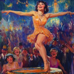 AI Girl dancing on table 2