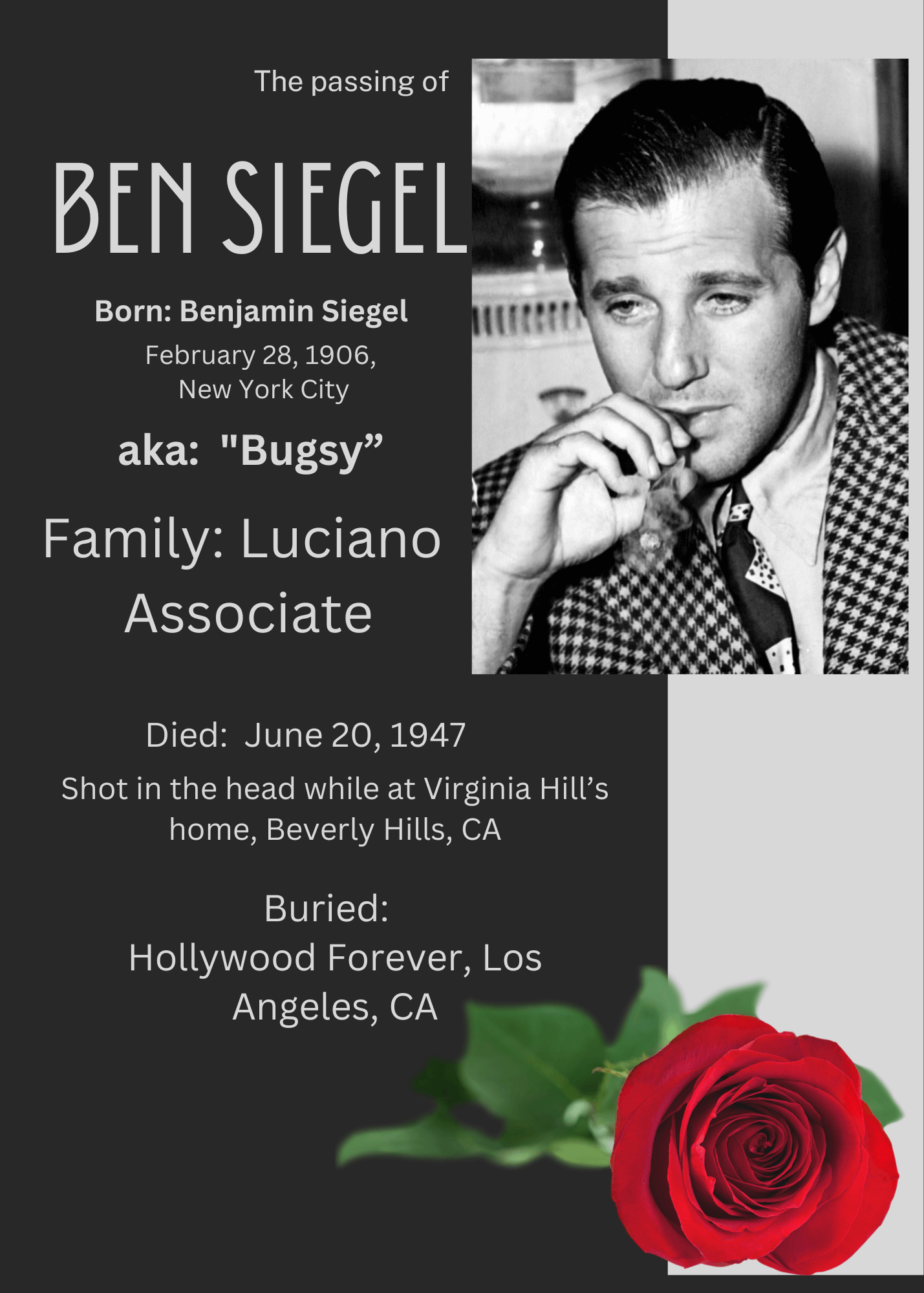 Benjamin “Bugsy” Siegel: The Gangster Who Built Neon Dreams in the Desert