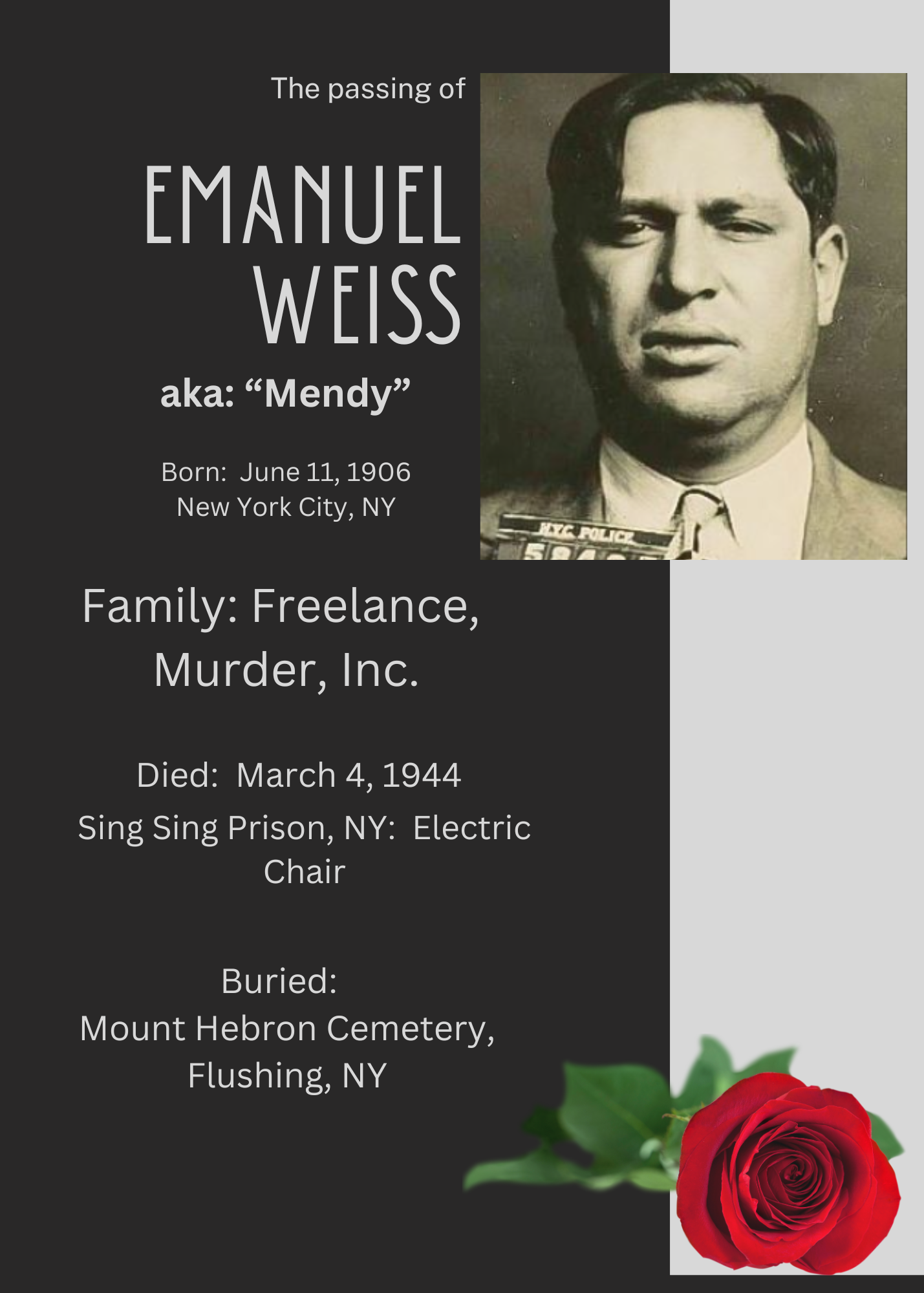 Emanuel “Mendy” Weiss: The Quiet Butcher of Murder, Inc.