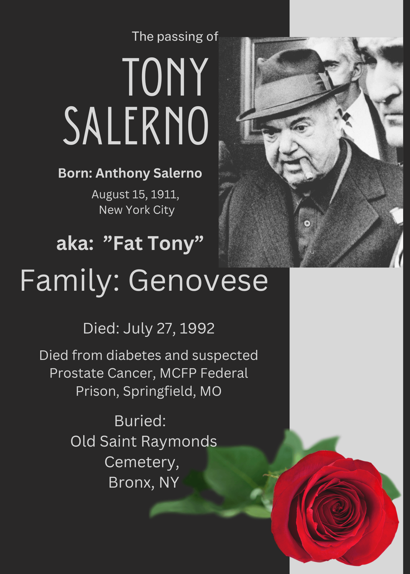 Anthony “Fat Tony” Salerno: The Last Old-School Boss of East Harlem